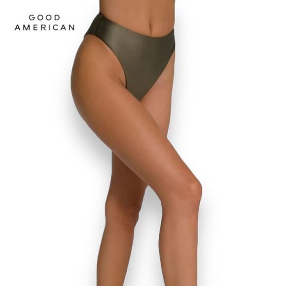 Good American Good Waist Bikini Bottom Women’s Size 6 (4X) High Shine Reversible - Picture 4 of 11